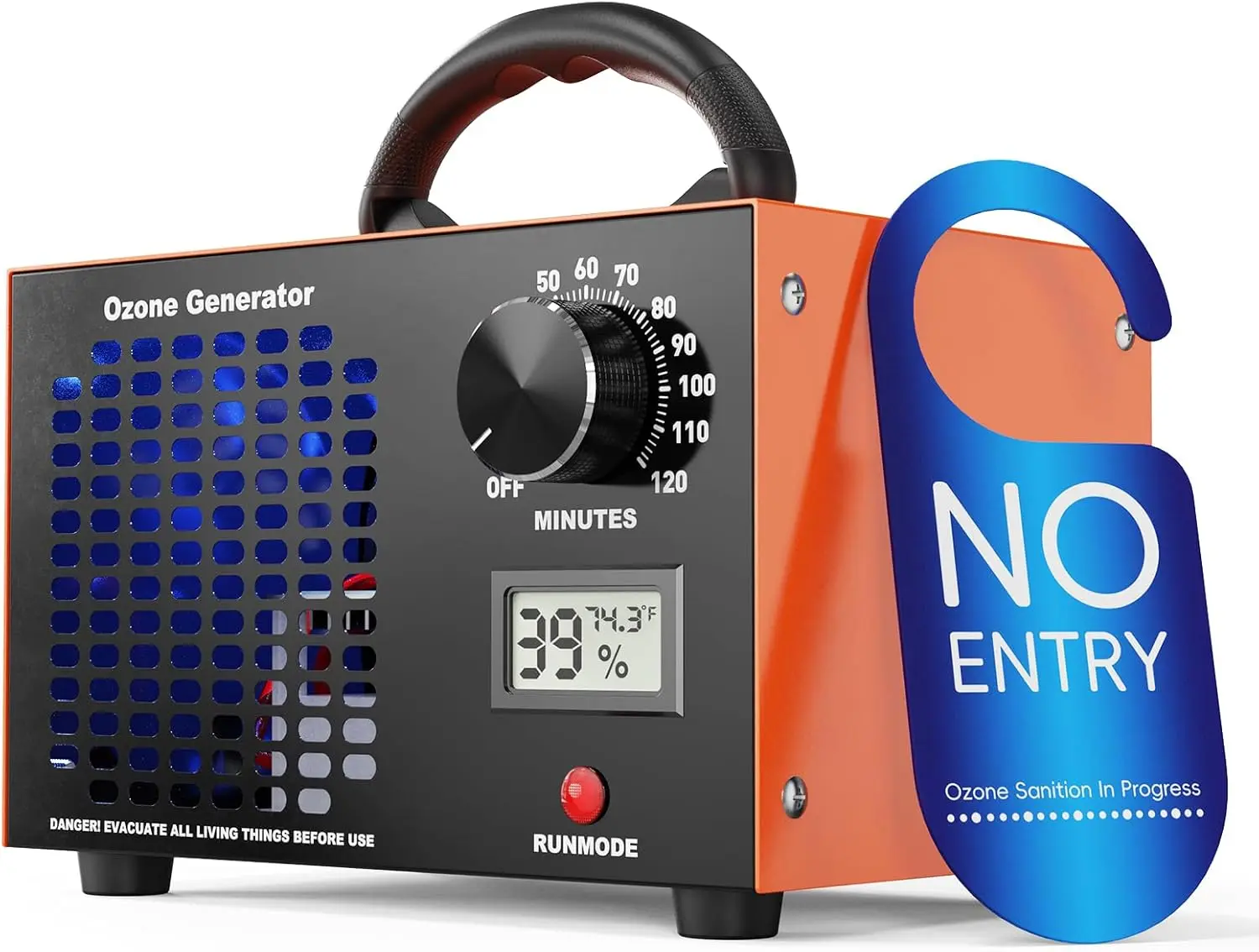 160,000mg/H Ozone Generator with Timer & Display - Air Purifier for Large Spaces up to 5000 Sq.Ft
160,000mg/H Ozone Generator with Timer & Display - Air Purifier for Large Spaces up to 5000 Sq.Ft