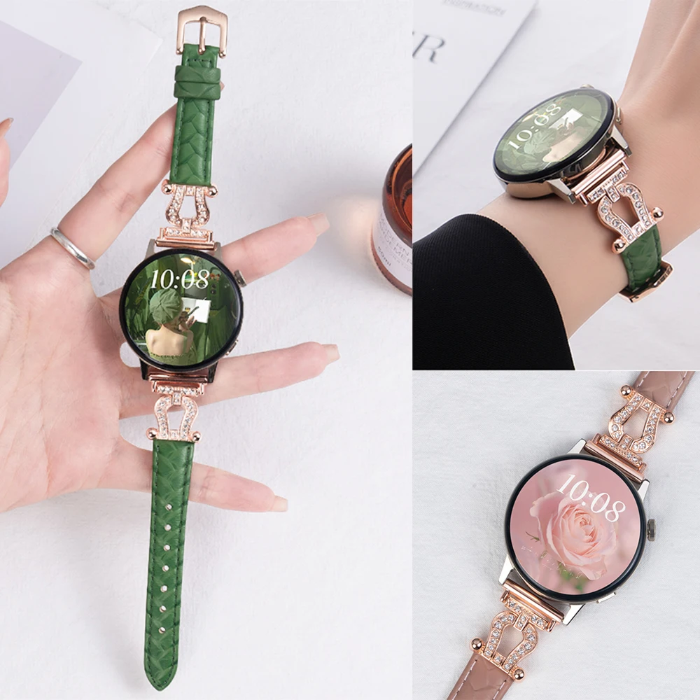 20mm 22mm Luxury strap for Samsung Galaxy watch 6/4/classic/3/5 pro/Active 2 Leather Diamond bracelet Huawei Gt 3-pro-2-2e band
20mm 22mm Luxury strap for Samsung Galaxy watch 6/4/classic/3/5 pro/Active 2 Leather Diamond bracelet Huawei Gt 3-pro-2-2e band