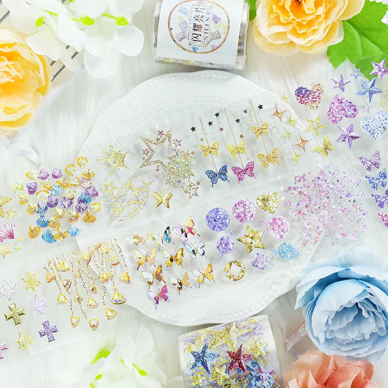 50mm*200cm Shining Sequins Series Vintage Colorful Star Love Landscape PET Tape Creative DIY Journal Material Collage Stationery
50mm*200cm Shining Sequins Series Vintage Colorful Star Love Landscape PET Tape Creative DIY Journal Material Collage Stationery