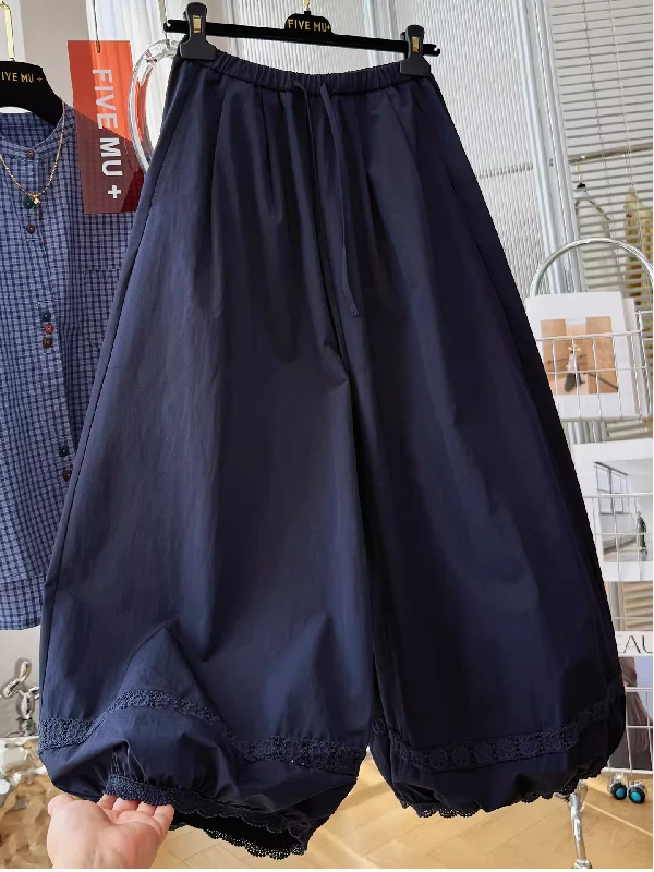 plus Size Women's Lace Trimmed Lantern Pants Elastic Waist Casual Loose Fit Summer Thin Cotton Straight Leg Nine-Piece Pants
plus Size Women's Lace Trimmed Lantern Pants Elastic Waist Casual Loose Fit Summer Thin Cotton Straight Leg Nine-Piece Pants
