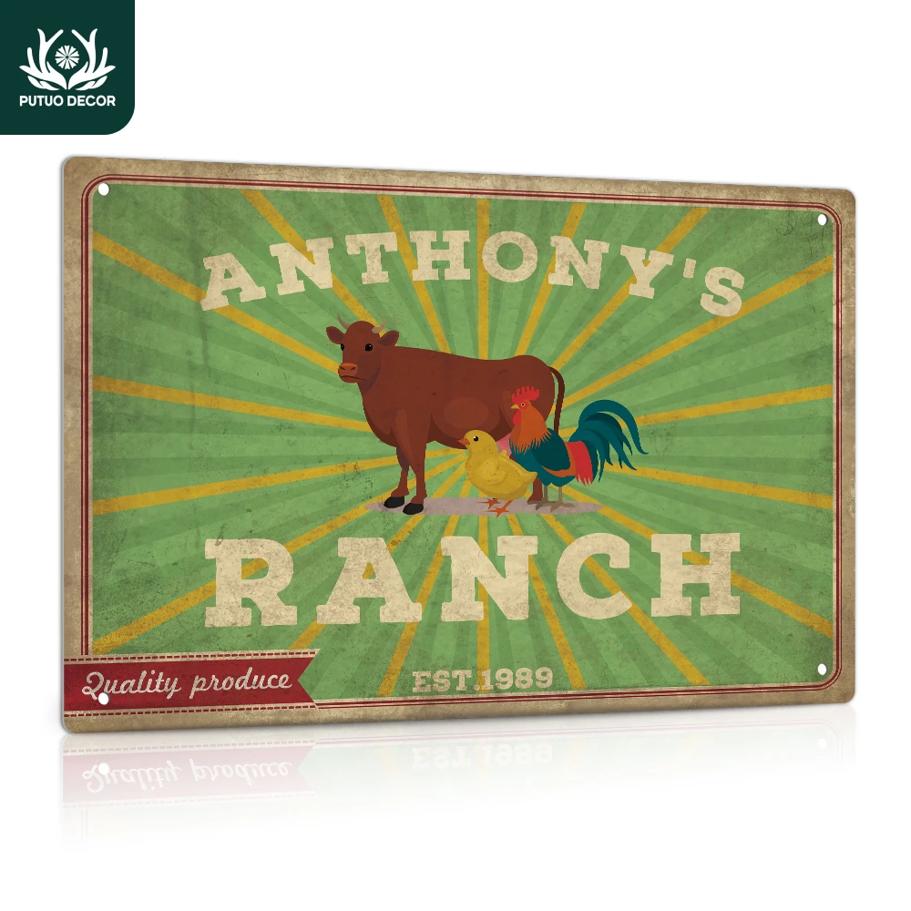 Putuo Decor 1pc Custom Metal Sign, Your Text Ranch Quality Produce,Vintage Plate Wall Art Decoration for Farmhouse Ranch Farm
Putuo Decor 1pc Custom Metal Sign, Your Text Ranch Quality Produce,Vintage Plate Wall Art Decoration for Farmhouse Ranch Farm