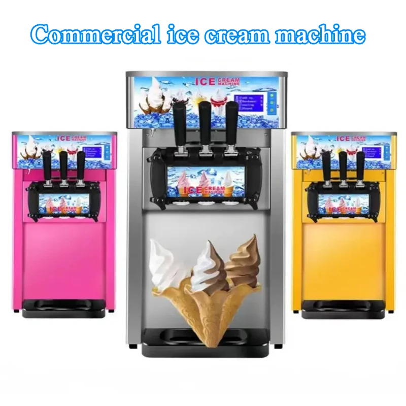 Commercial Ice Cream Machine, Yield, 1200W 3-Flavors Freestanding Soft Serve Ice Cream Make
Commercial Ice Cream Machine, Yield, 1200W 3-Flavors Freestanding Soft Serve Ice Cream Make