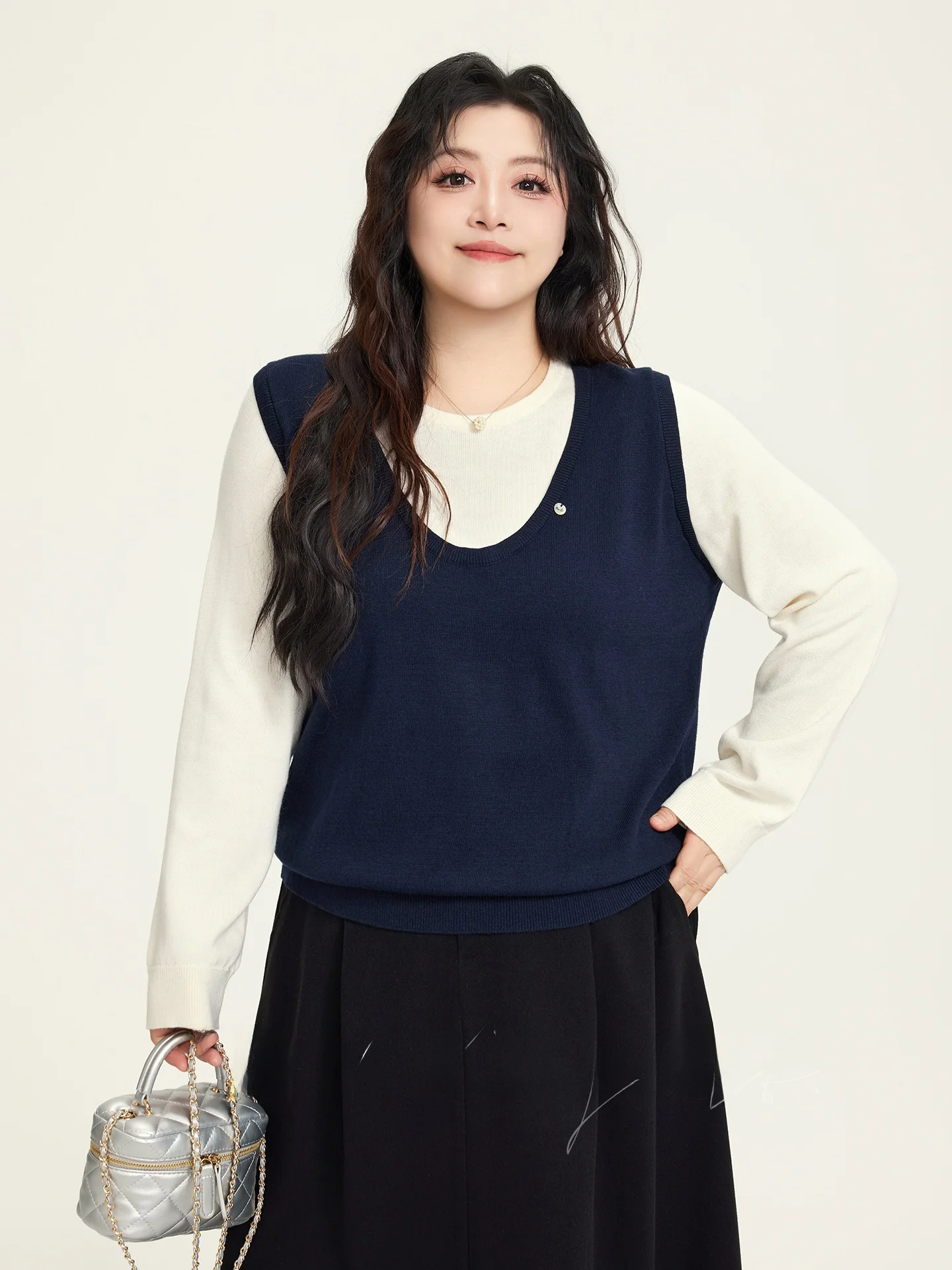 Loose Long Sve Knitted Vest Top plus Size Women's Casual Sle Color Blo Design Autumn Faion DMRORO Ladies Sweater
Loose Long Sve Knitted Vest Top plus Size Women's Casual Sle Color Blo Design Autumn Faion DMRORO Ladies Sweater