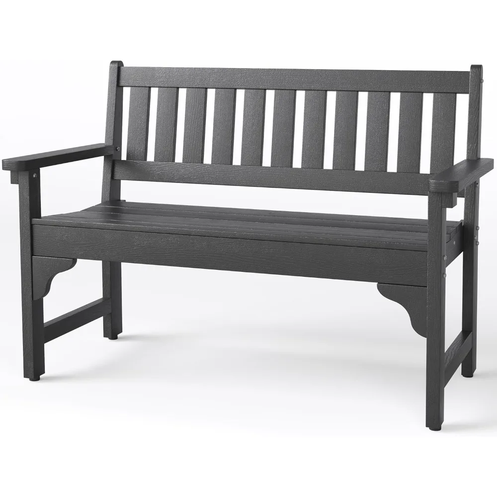 Outdoor Garden Bench with Backrest, All-Weather HDPE Park Bench, Durable & Weatherproof 2-Person Outdoor Furniture Chair, Comfor
Outdoor Garden Bench with Backrest, All-Weather HDPE Park Bench, Durable & Weatherproof 2-Person Outdoor Furniture Chair, Comfor