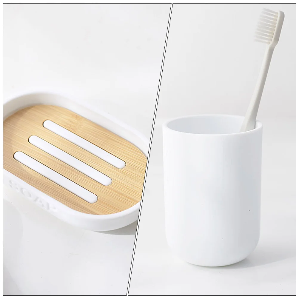 1 set 1 Set Bathroom Accessories Kit White Plastic Bamboo Modern Toiletries Storage Organizer Lotion Bottle Gargle Cup Soap Tray
1 set 1 Set Bathroom Accessories Kit White Plastic Bamboo Modern Toiletries Storage Organizer Lotion Bottle Gargle Cup Soap Tray