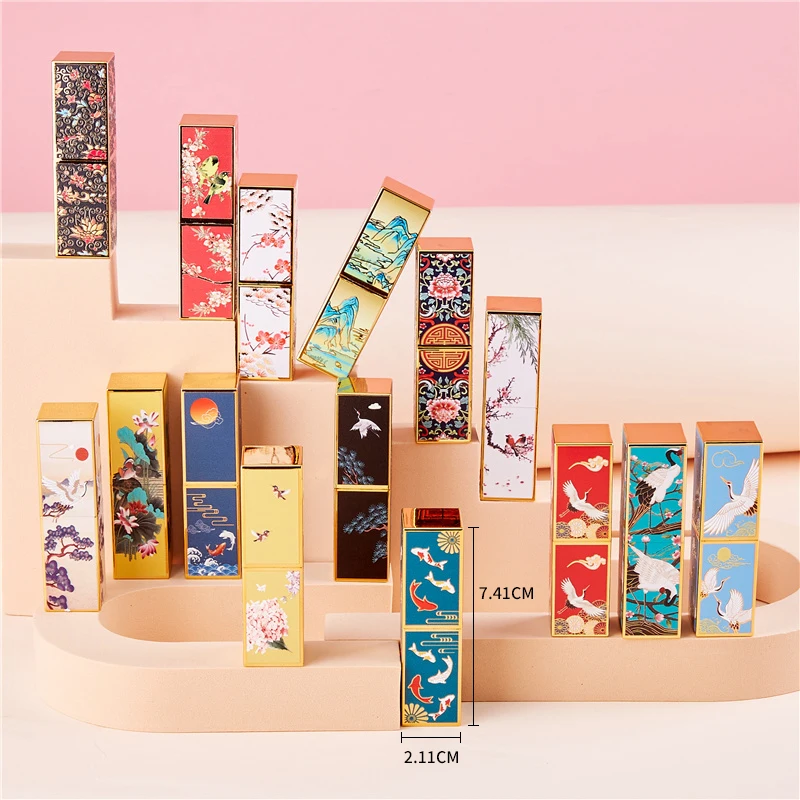 10/30/50pcs Empty Lipstick Tube Lip Balm Tube Square Fresh and Elegant Chinese Style 3D Printing Lip Gloss Cosmetic Container
10/30/50pcs Empty Lipstick Tube Lip Balm Tube Square Fresh and Elegant Chinese Style 3D Printing Lip Gloss Cosmetic Container