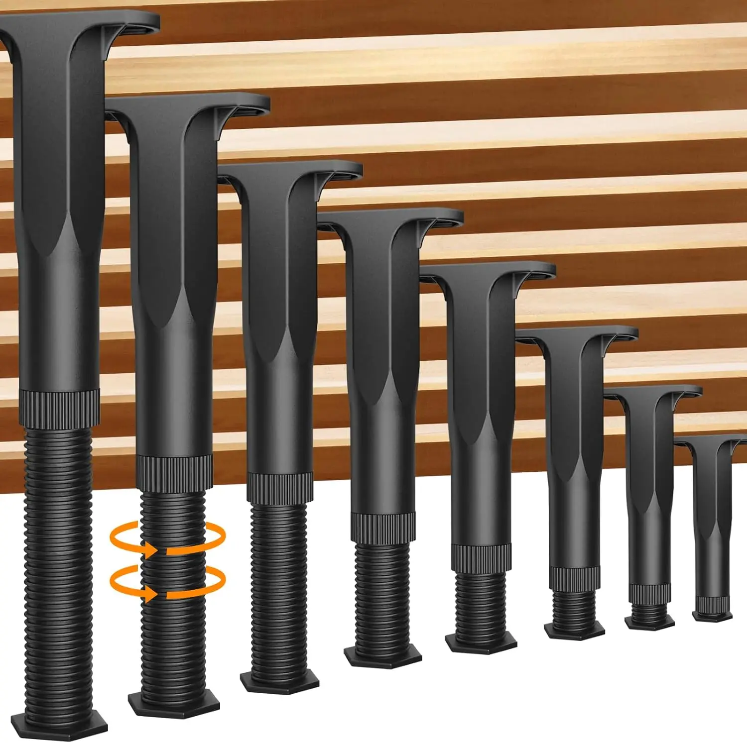 Adjustable Bed Support Legs 8PCS, 5.1"-8.3" Heavy Duty for King Queen Bed Frame, Sofa, Table, Cabinet
Adjustable Bed Support Legs 8PCS, 5.1"-8.3" Heavy Duty for King Queen Bed Frame, Sofa, Table, Cabinet