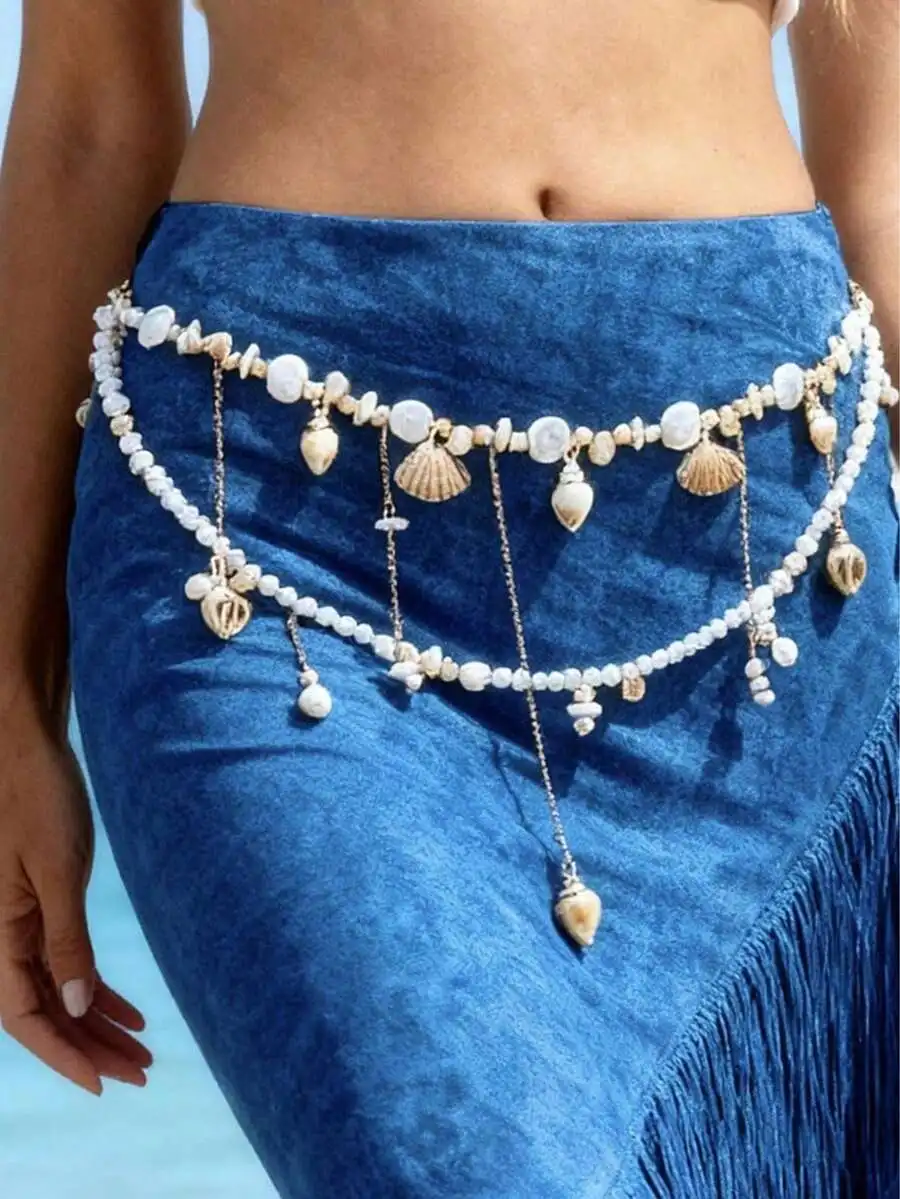 Bohemian Beaded Waist Chain With Seashell Charms For Women Beach Party
Bohemian Beaded Waist Chain With Seashell Charms For Women Beach Party