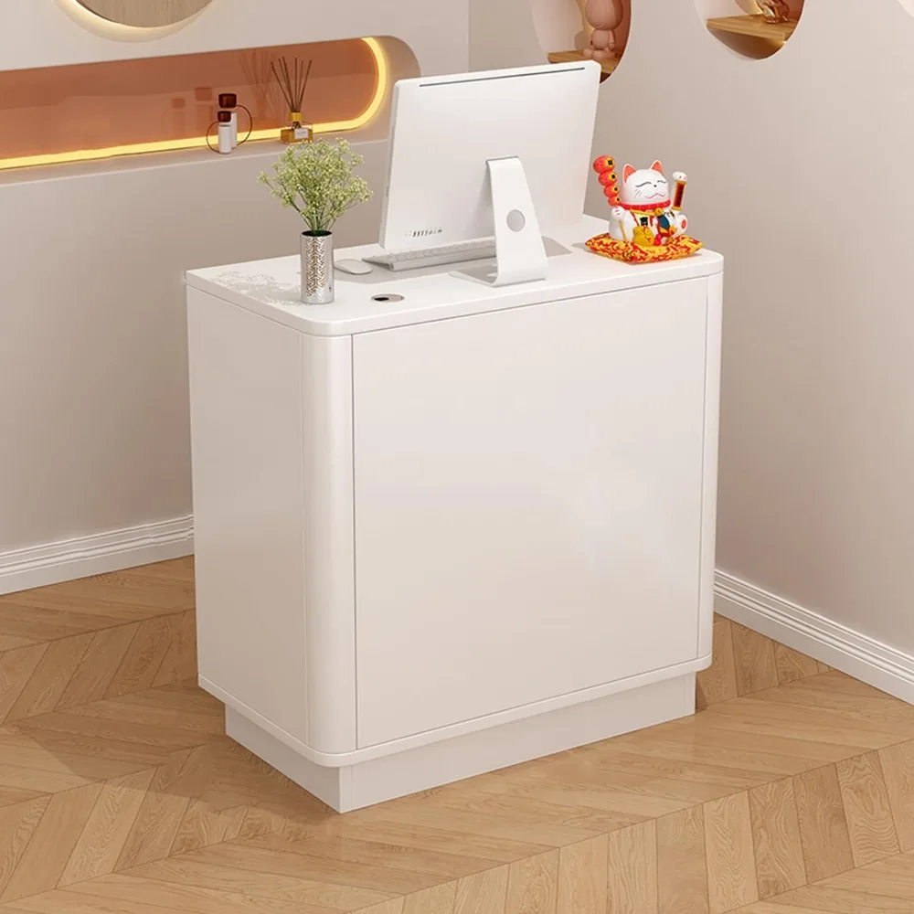 Reception Desk with Counter & Lockable Srotage Drawers Small Front Counter Cashier's Desk, for Salon Reception Room Checkout Off
Reception Desk with Counter & Lockable Srotage Drawers Small Front Counter Cashier's Desk, for Salon Reception Room Checkout Off