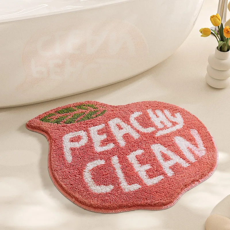 Peach and Lemon Shaped Bathroom Rugs Absorbent Quick-drying Bath Mat Micro-fiber Bathroom Door Mats with Strong Non-slip Grip
Peach and Lemon Shaped Bathroom Rugs Absorbent Quick-drying Bath Mat Micro-fiber Bathroom Door Mats with Strong Non-slip Grip