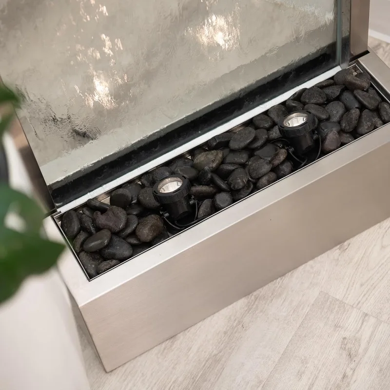 【Popular】EXW Stainless Steel Frame Glass Water Wall Fountain Floor Standing Waterfall Partition With LED Light For Indoor Outdoo
【Popular】EXW Stainless Steel Frame Glass Water Wall Fountain Floor Standing Waterfall Partition With LED Light For Indoor Outdoo