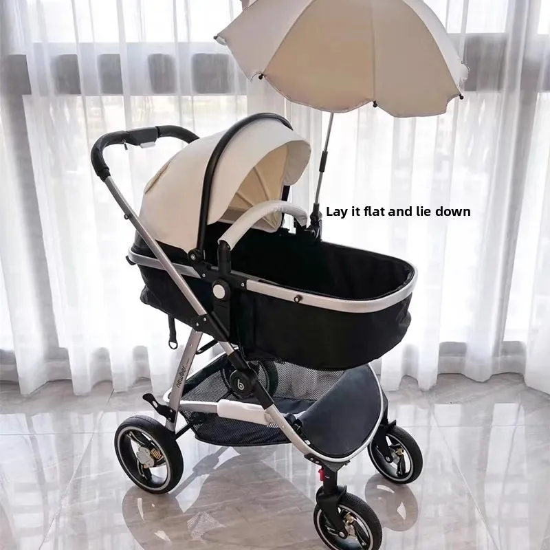 One-Button Foldable Baby Stroller, Sit-and-Lie Convertible Lightweight Portable Stroller, High-View Bassinet Baby Carriage
One-Button Foldable Baby Stroller, Sit-and-Lie Convertible Lightweight Portable Stroller, High-View Bassinet Baby Carriage