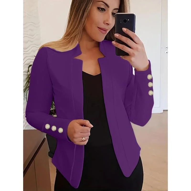 Casual Pure Color Suit Jaet Buttoned Outerwear Autumn Season Seven Sve orts Length M Faion Sportswear Set
Casual Pure Color Suit Jaet Buttoned Outerwear Autumn Season Seven Sve orts Length M Faion Sportswear Set