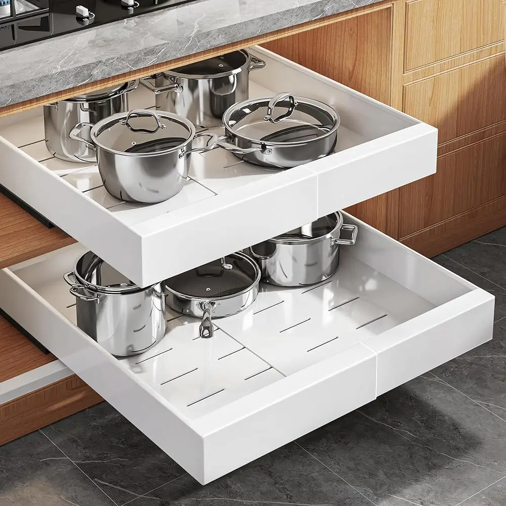 2Pa Expandable Pull Out Cabinet Organizer 21""Deep With Raising Pad For Framed Cabinets, Upgrade 3 Slide Rails Slide Out
2Pa Expandable Pull Out Cabinet Organizer 21""Deep With Raising Pad For Framed Cabinets, Upgrade 3 Slide Rails Slide Out