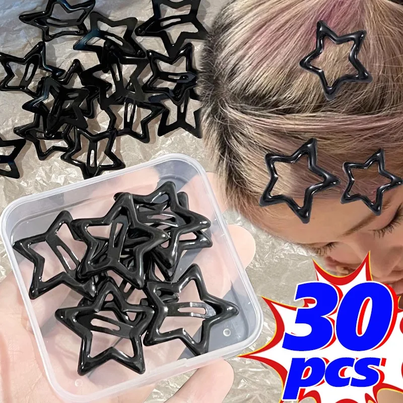 New Dark Y2K Girls Black Star Bobby Pin Hairpin Cool Charm Metal BB Hair Clip for Woman Pentagram Harajuku Headwear Accessories
New Dark Y2K Girls Black Star Bobby Pin Hairpin Cool Charm Metal BB Hair Clip for Woman Pentagram Harajuku Headwear Accessories