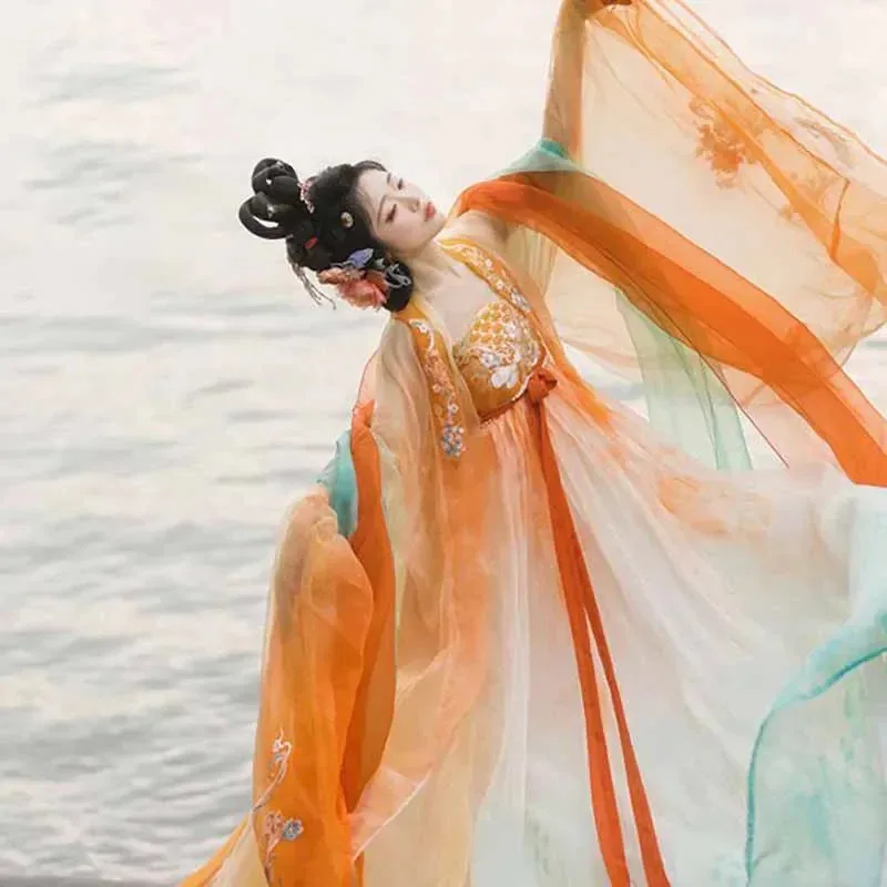 CyHanfu Dress Women Chinese Traditional Embroidery Hanfu Female Carnival Fairy Cosplay Costume Hanfu Orange Dress 2025
CyHanfu Dress Women Chinese Traditional Embroidery Hanfu Female Carnival Fairy Cosplay Costume Hanfu Orange Dress 2025