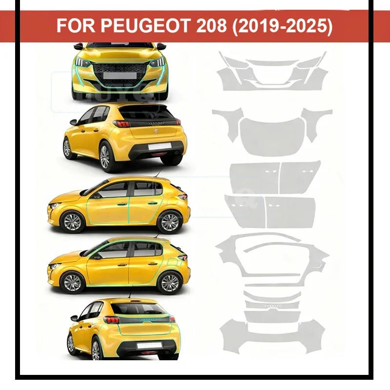 For PEUGEOT 208 2019 2020-2025 TPU Paint Protection Film Car Body Sticker Anti-scratch Protective Transparent PPF Accessories
For PEUGEOT 208 2019 2020-2025 TPU Paint Protection Film Car Body Sticker Anti-scratch Protective Transparent PPF Accessories