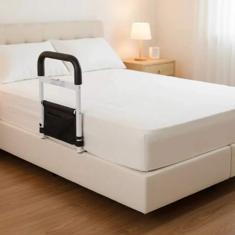 Adjustable bedside railing with LED night light and storage bag, suitable for the elderly, can be placed next to the bed
Adjustable bedside railing with LED night light and storage bag, suitable for the elderly, can be placed next to the bed