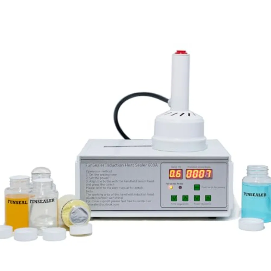 Induction Heat Sealer Bottle Cap Sealing Machine for Plastic Glass Bottles 110V High Efficiency Sealing with Durable Stainless
Induction Heat Sealer Bottle Cap Sealing Machine for Plastic Glass Bottles 110V High Efficiency Sealing with Durable Stainless