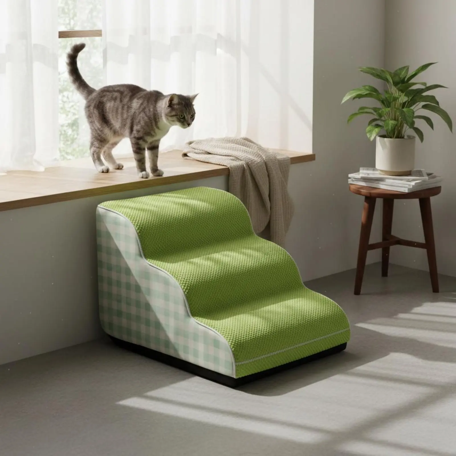 Pet Ramp Non-Slip Design Dog Steps Cat Climbing Ramp Removable and Cleanable Cover Upholstered Dog Stairs No Assembly Required
Pet Ramp Non-Slip Design Dog Steps Cat Climbing Ramp Removable and Cleanable Cover Upholstered Dog Stairs No Assembly Required