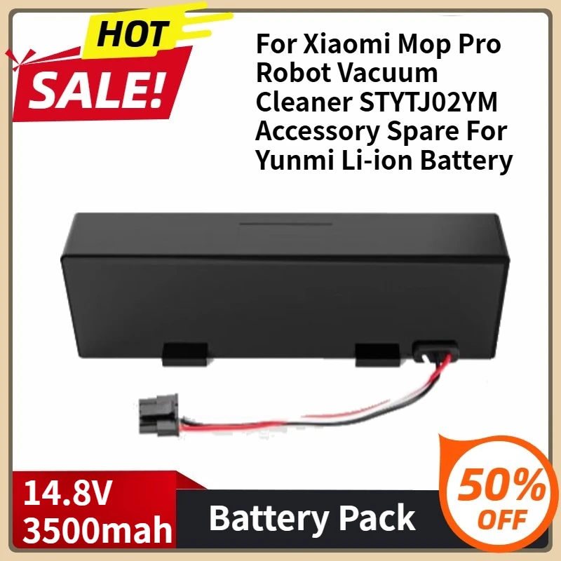 Replacement Battery For Xiaomi Mop Pro Robot Vacuum Cleaner STYTJ02YM Accessory Spare For Yunmi Li-ion Battery 14.8V 3500mah
Replacement Battery For Xiaomi Mop Pro Robot Vacuum Cleaner STYTJ02YM Accessory Spare For Yunmi Li-ion Battery 14.8V 3500mah