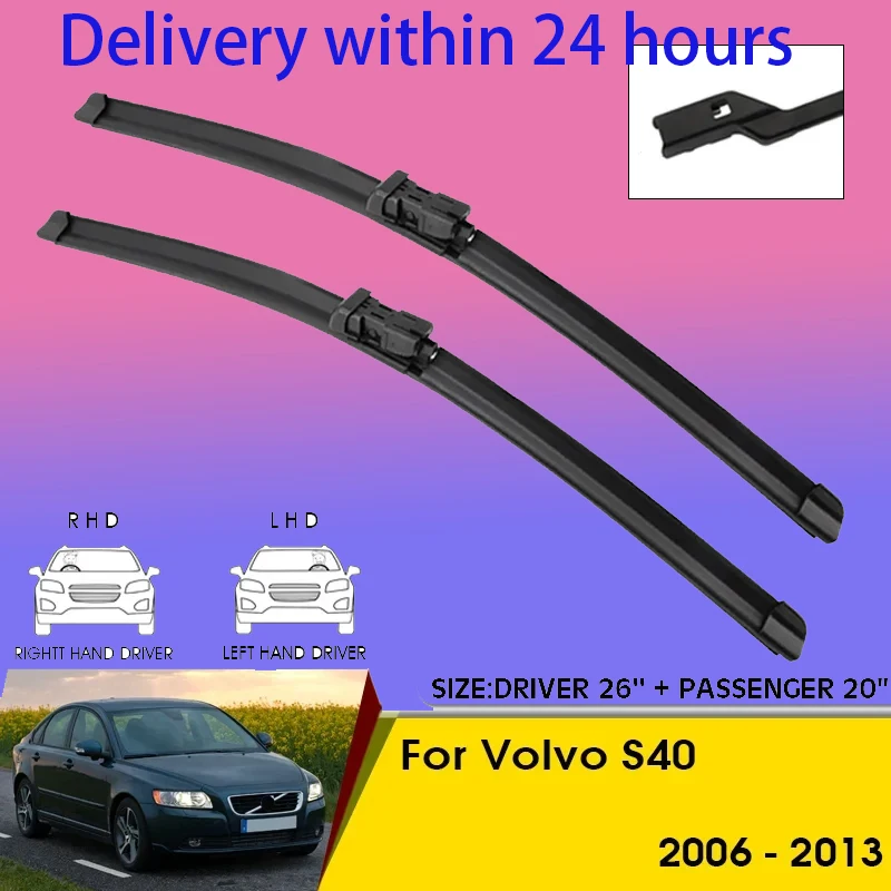 Car Wiper Blades For Volvo S40 2006-2013 Windshield Windscreen Front Window Blades 26"+20" Car Accessories
Car Wiper Blades For Volvo S40 2006-2013 Windshield Windscreen Front Window Blades 26"+20" Car Accessories