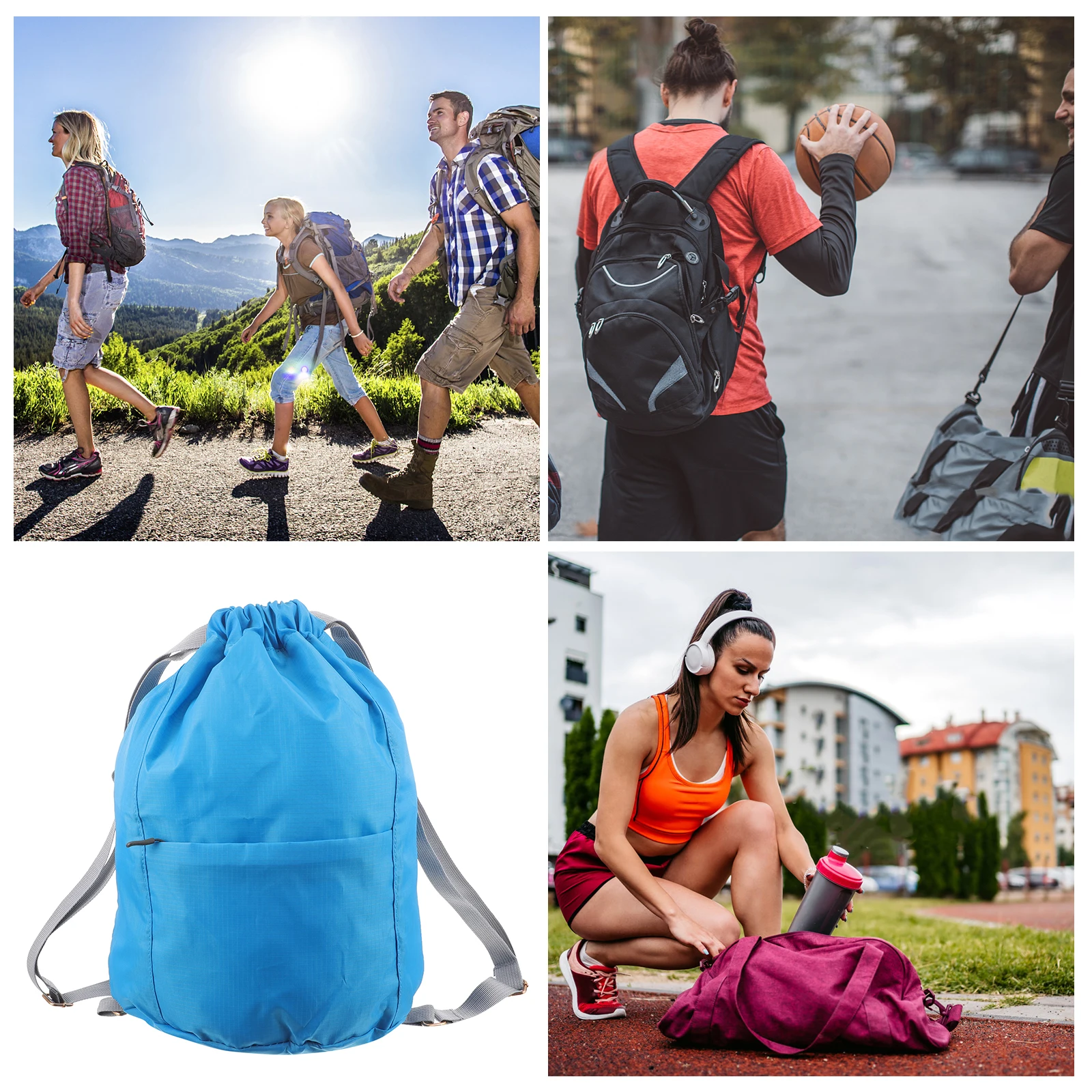 1pcs Double Shoulder Bags Drawstring Oxford Cloth Large Capacity Gym Travel Basketball Bag for Men Women Blue Color
1pcs Double Shoulder Bags Drawstring Oxford Cloth Large Capacity Gym Travel Basketball Bag for Men Women Blue Color