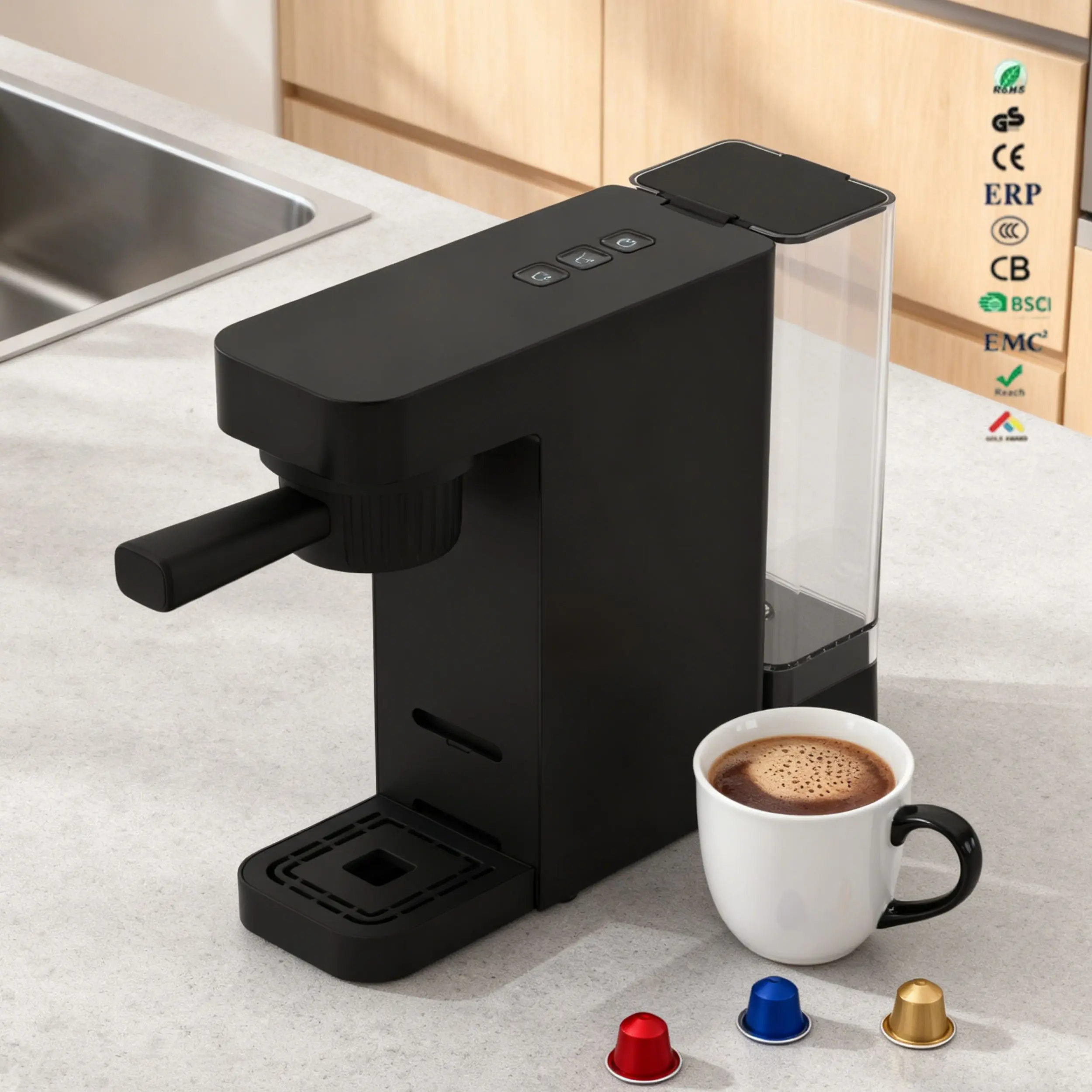 New Design Cheap Price Wholesale Electric 20 Bar 1400W Espresso Capsule Coffee Machine Compatible Coffee Making Machine
New Design Cheap Price Wholesale Electric 20 Bar 1400W Espresso Capsule Coffee Machine Compatible Coffee Making Machine