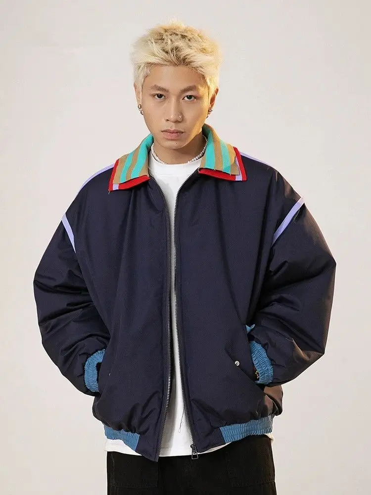 Hip Hop Men Jackets Loose Long Sleeve Zipper Turn-down Collar Patchwork Outfits Coats Men Spring Casual Outerwear Pilot Jacket
Hip Hop Men Jackets Loose Long Sleeve Zipper Turn-down Collar Patchwork Outfits Coats Men Spring Casual Outerwear Pilot Jacket