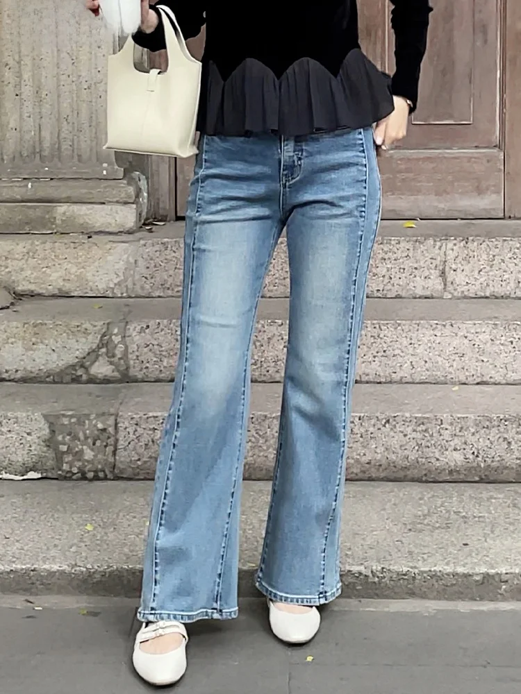Mayya plus High Waist Bell Bot Jeans Women's Blue Waed Long Denim Spring Slimming Vintage Sle Casual Wide Leg Pants
Mayya plus High Waist Bell Bot Jeans Women's Blue Waed Long Denim Spring Slimming Vintage Sle Casual Wide Leg Pants