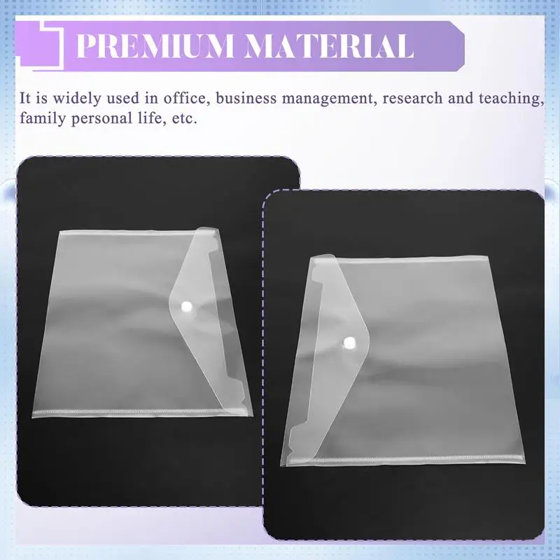 A82Q-100PCS A4 Folder Bag Transparent Plastic Water Resistant File Holder File Paper Office Supplies Documents Protectors
A82Q-100PCS A4 Folder Bag Transparent Plastic Water Resistant File Holder File Paper Office Supplies Documents Protectors