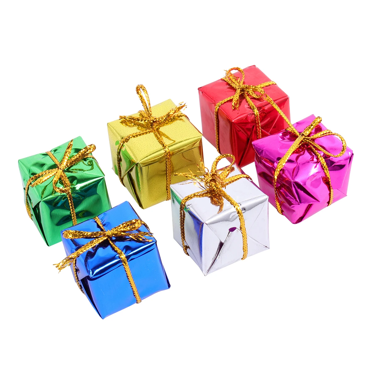 60 Pcs Christmas Tree Decorations Assorted Color Foil Boxes Eco Friendly Hanging naments Home Party Wedding
60 Pcs Christmas Tree Decorations Assorted Color Foil Boxes Eco Friendly Hanging naments Home Party Wedding