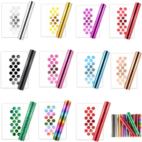 1 Roll 5Mx15CM Heat Activated Foil Hot Stamping Foil Paper Glimmer Foil Holographic Heat Foil Transfer Sheets for DIY Crafts