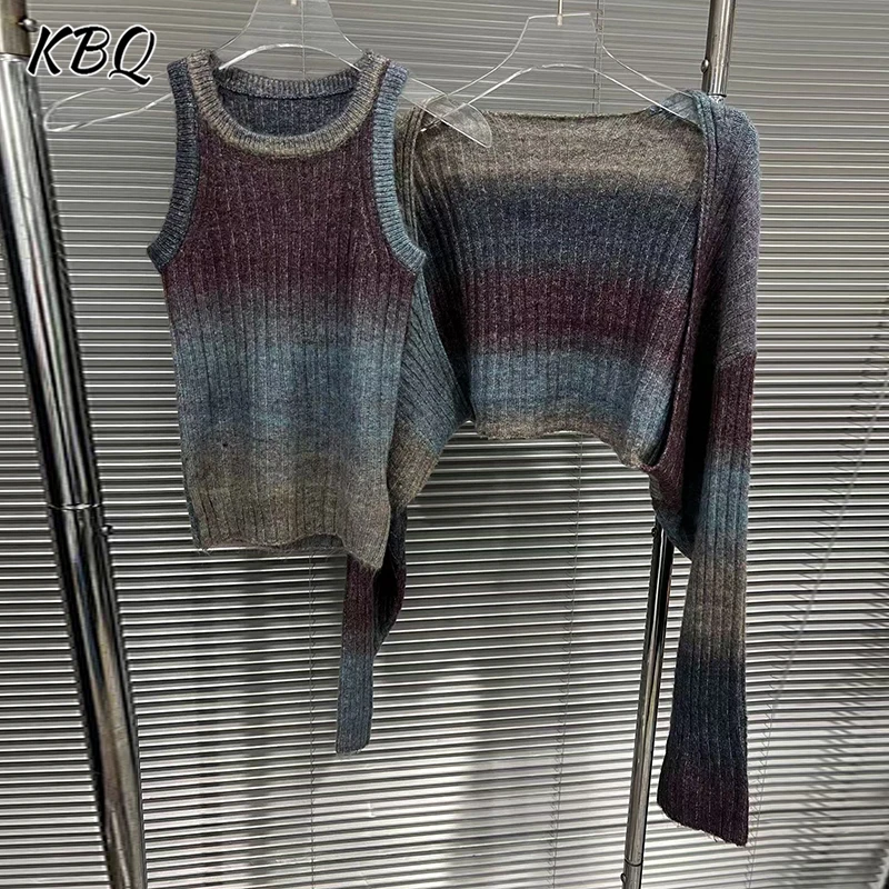 KBQ Повседневные комплекты из двух предметов для похудения с принтом тай-дай для женщин, пальто с длинными рукавами, жилет без рукавов с круглым вырезом, элегантный комплект, женская мода, новинка
KBQ Повседневные комплекты из двух предметов для похудения с принтом тай-дай для женщин, пальто с длинными рукавами, жилет без рукавов с круглым вырезом, элегантный комплект, женская мода, новинка