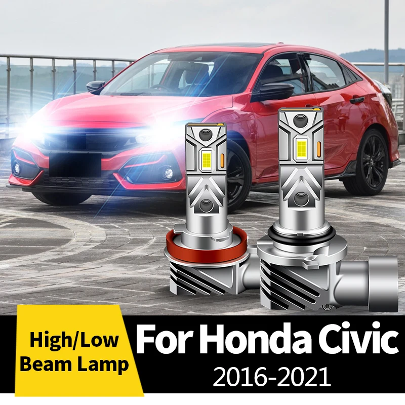 2Pcs Car CANbus LED Headlight High Beam Low Beam Lamp / Fog Light 12V BulbS Halogen Replacement Light For Honda Civic 2016-2021
2Pcs Car CANbus LED Headlight High Beam Low Beam Lamp / Fog Light 12V BulbS Halogen Replacement Light For Honda Civic 2016-2021