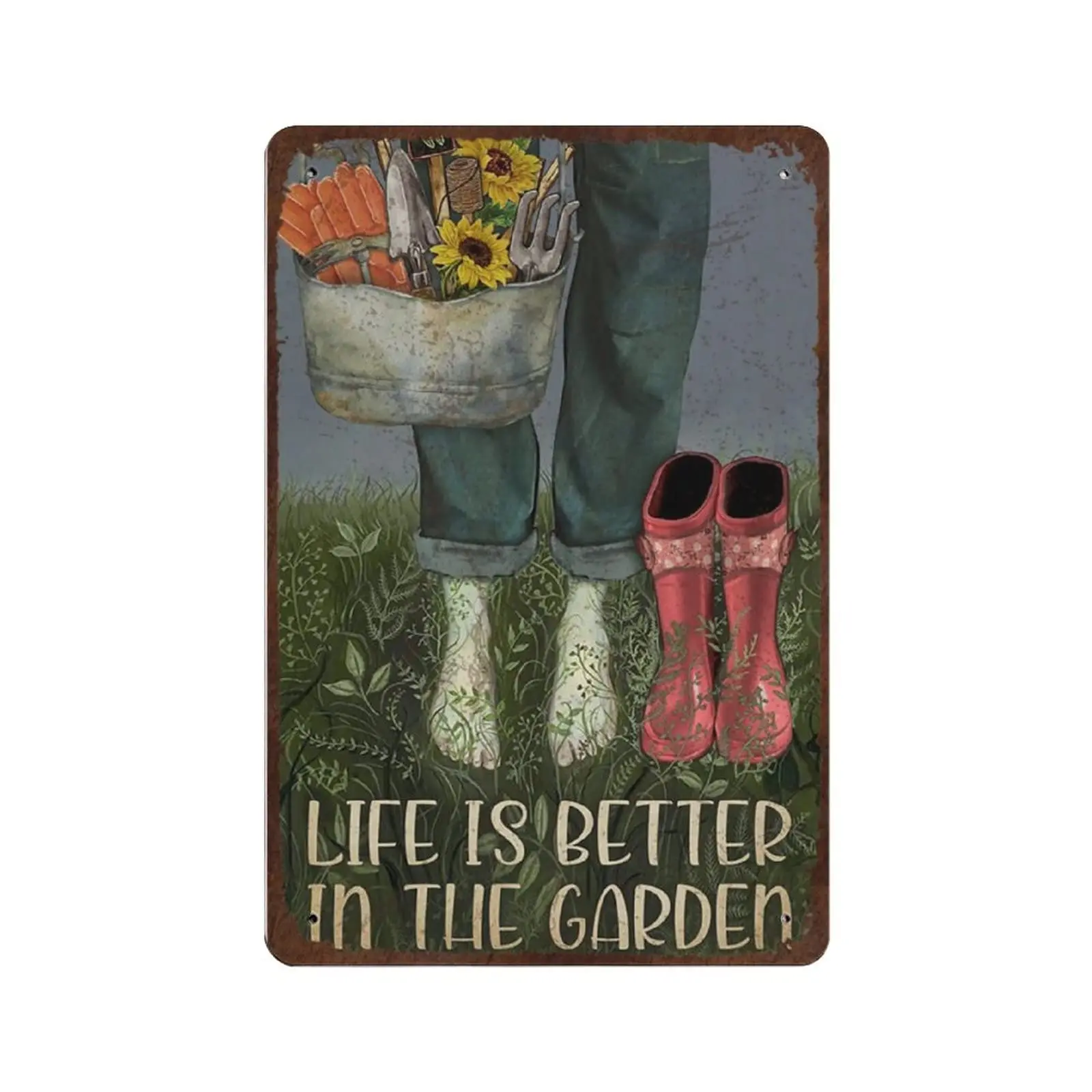 Antique Durable Thick Metal Sign,Life is Better in The Garden Tin Sign,Vintage Wall Decor,Novelty Signs for Home Kitchen Cafe Ba
Antique Durable Thick Metal Sign,Life is Better in The Garden Tin Sign,Vintage Wall Decor,Novelty Signs for Home Kitchen Cafe Ba