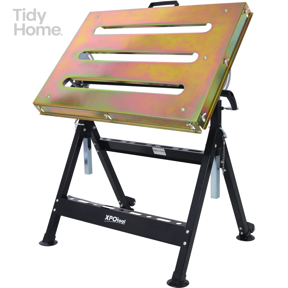 400lbs Load Capacity Steel Welding Workbench Table on Wheels, Folding Work Bench with Three Slot, Adjustable Angle & Height
400lbs Load Capacity Steel Welding Workbench Table on Wheels, Folding Work Bench with Three Slot, Adjustable Angle & Height