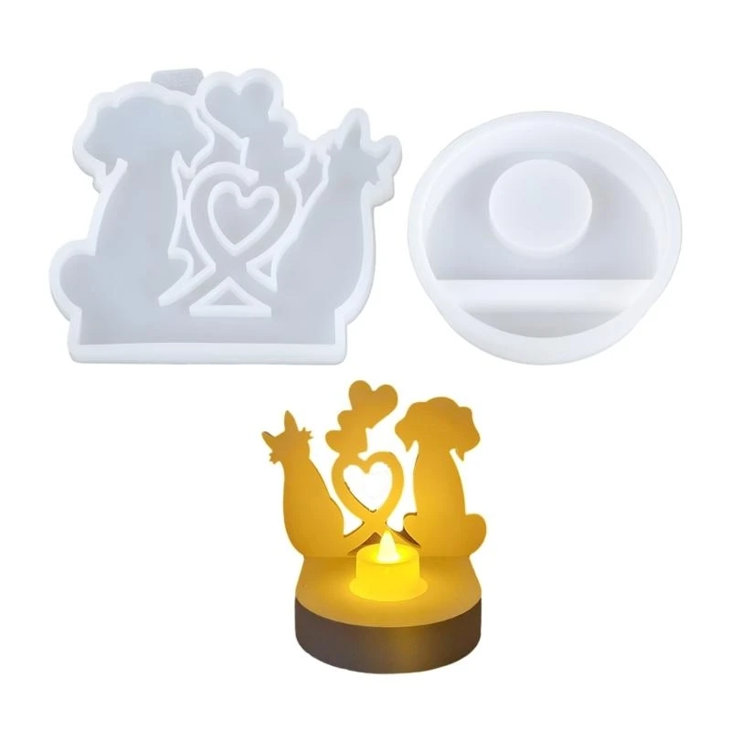E8BD Kitten Puppy Animal Silicone Candlestick Molds for Making Stand Tealight Holder Epoxy Resin Silicone Molds
E8BD Kitten Puppy Animal Silicone Candlestick Molds for Making Stand Tealight Holder Epoxy Resin Silicone Molds