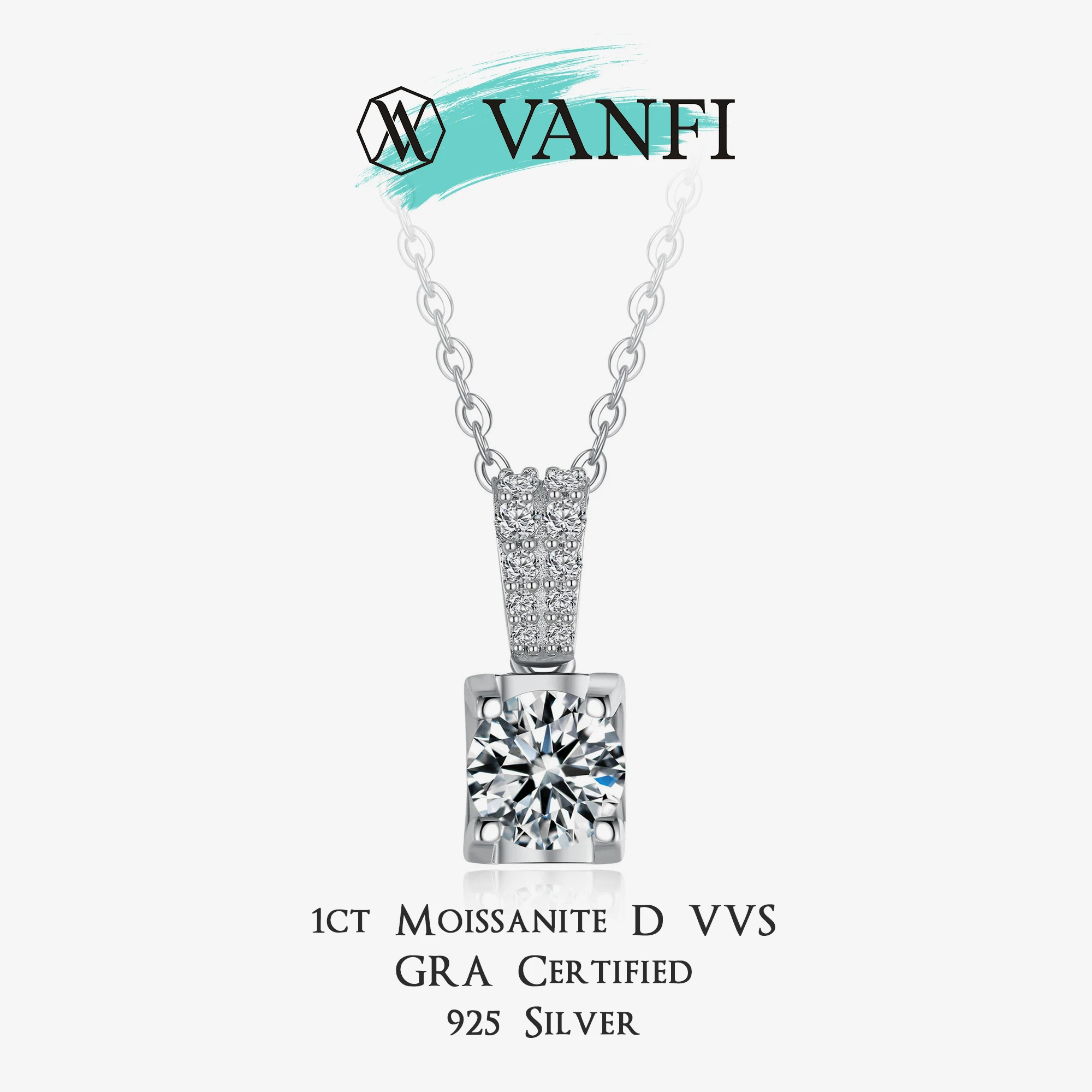 Kfvanfi 1CT Moissanite Classic Women's Necklace Pendant 925 Sterling Silver White Gold Plated Long-Lasting Color Luxury Jewelry
Kfvanfi 1CT Moissanite Classic Women's Necklace Pendant 925 Sterling Silver White Gold Plated Long-Lasting Color Luxury Jewelry