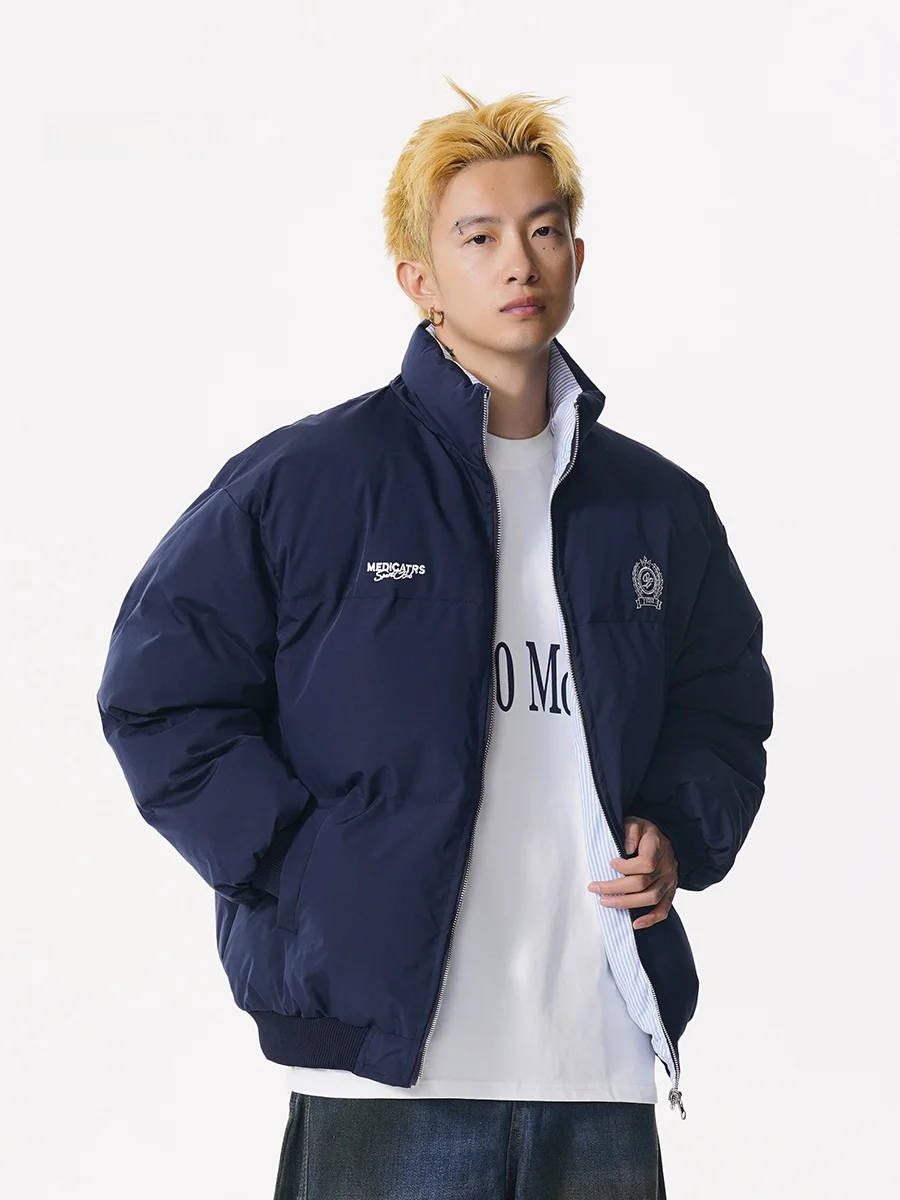 Warm Thiened American High Street Baseball Jaet Men's Winter Cotton Coat Bread Sle Two-Sided Wear Casual Loose Fit
Warm Thiened American High Street Baseball Jaet Men's Winter Cotton Coat Bread Sle Two-Sided Wear Casual Loose Fit