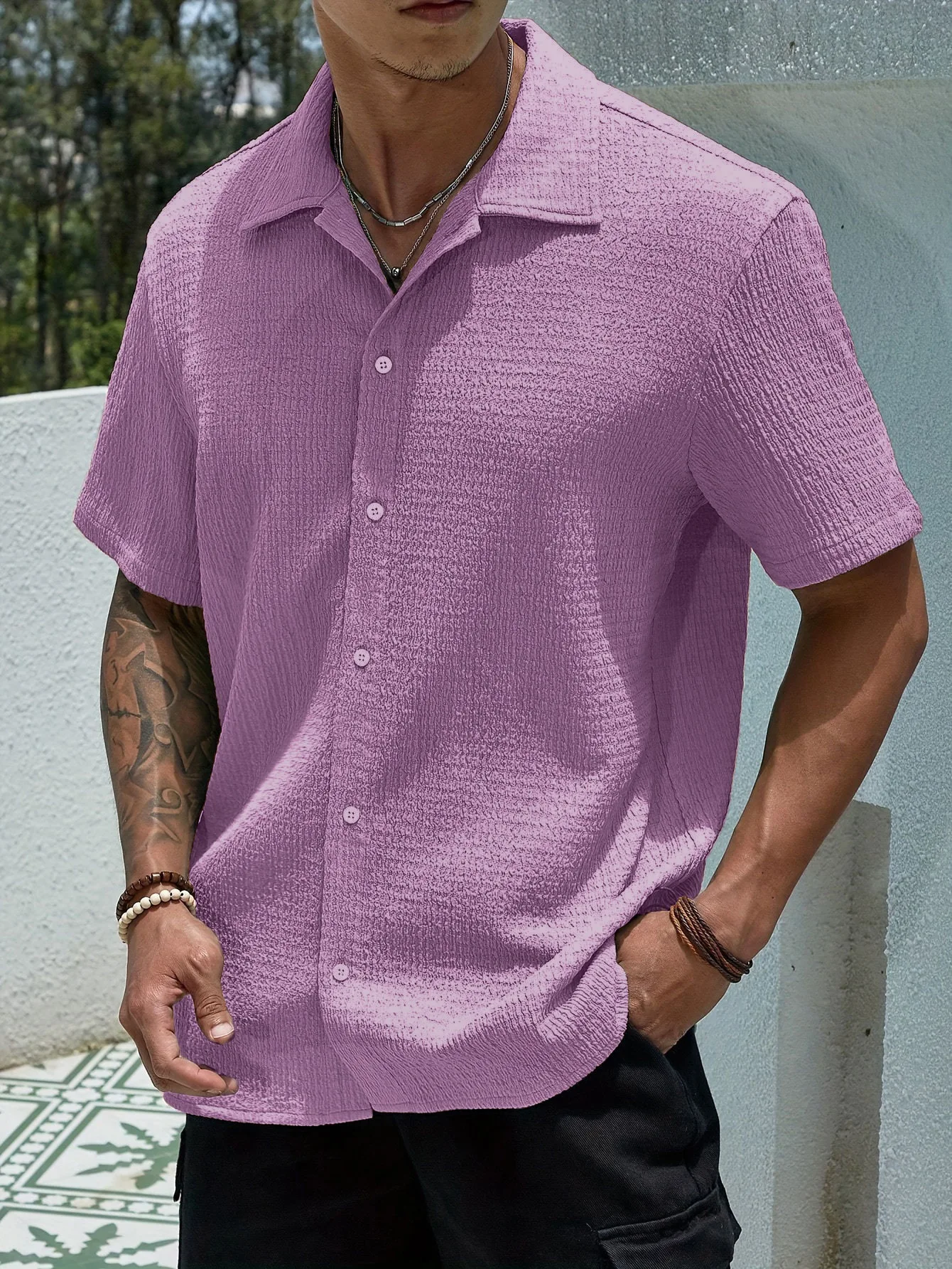 Men's new summer casual shirt with a turned-down collar, retro short-sleeved shirt, versatile top, beach and casual shirt for me
Men's new summer casual shirt with a turned-down collar, retro short-sleeved shirt, versatile top, beach and casual shirt for me