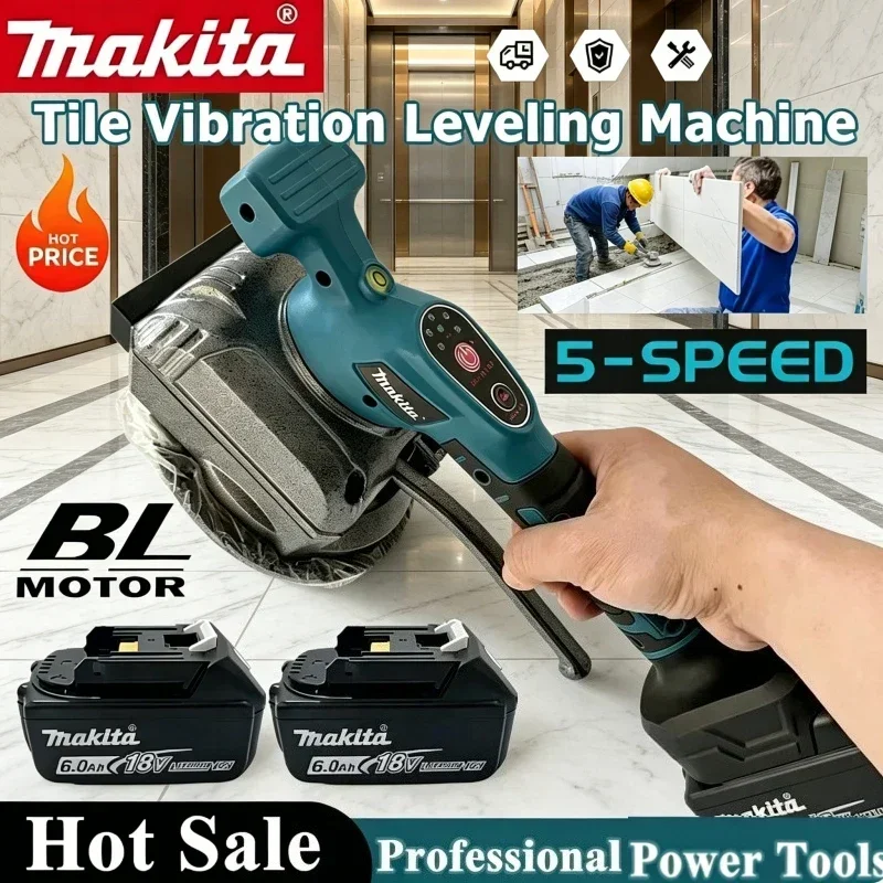 Makita Cordless Tile Vibration Leveling Machine 5-SPEED Adjustable Tile Installation Tool Wall Floor Power Tool For 18V battery
Makita Cordless Tile Vibration Leveling Machine 5-SPEED Adjustable Tile Installation Tool Wall Floor Power Tool For 18V battery