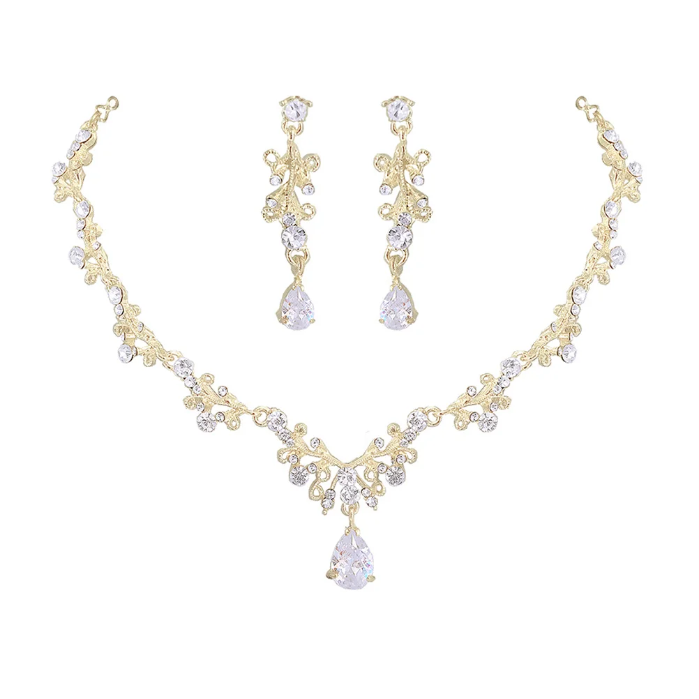 Elegant Necklace Earring Set Wedding Alloy Jewelry Bridesmaid Accessories Lightweight Women Drop Shape Prom Party Bride
Elegant Necklace Earring Set Wedding Alloy Jewelry Bridesmaid Accessories Lightweight Women Drop Shape Prom Party Bride