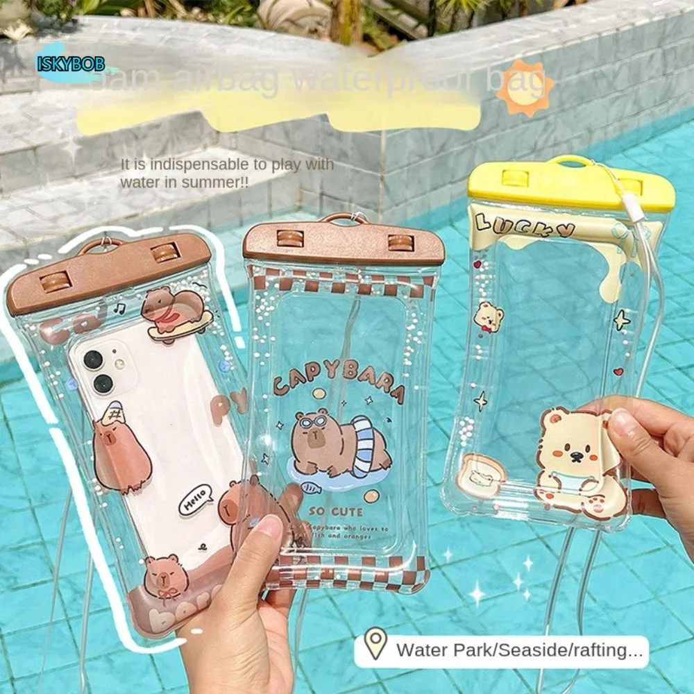 Airbag Floatin Waterproof Phone Case Capybara Cartoon Screen Rainproof Bag Underwater Dry Transparent Mobile Phone Pouch Sea
Airbag Floatin Waterproof Phone Case Capybara Cartoon Screen Rainproof Bag Underwater Dry Transparent Mobile Phone Pouch Sea