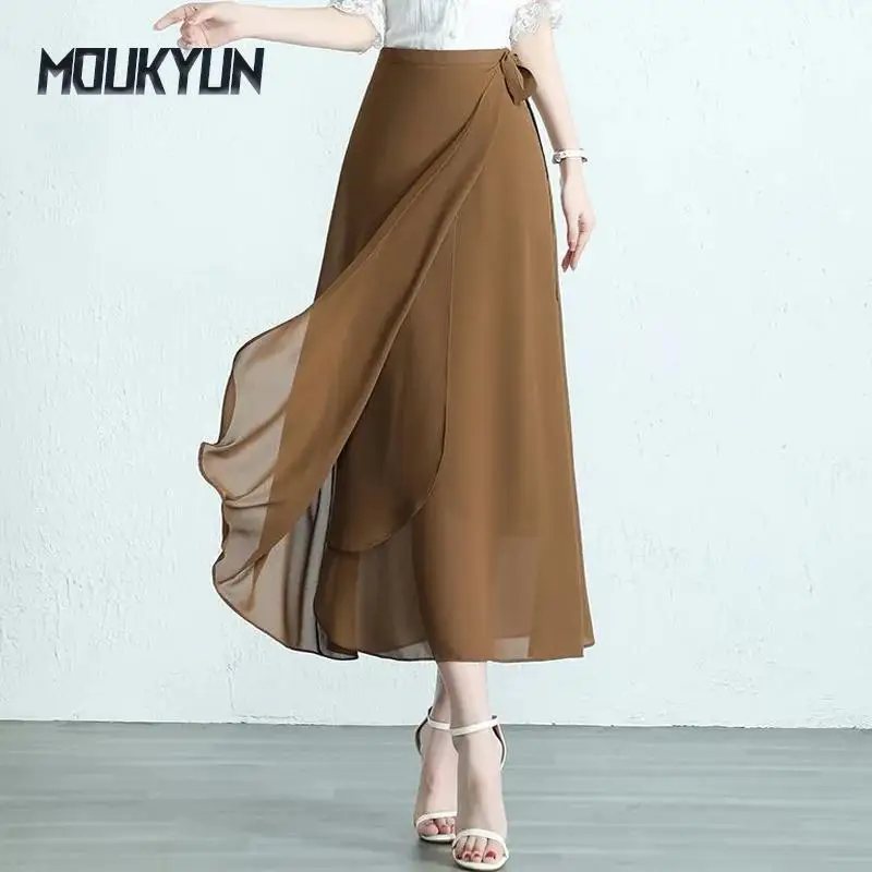 Women One-piece Skirt Chiffon Wrap Summer High Waist Show Thin Sweet Lady Midi Seaside Ruffled Wrap Skirts
Women One-piece Skirt Chiffon Wrap Summer High Waist Show Thin Sweet Lady Midi Seaside Ruffled Wrap Skirts
