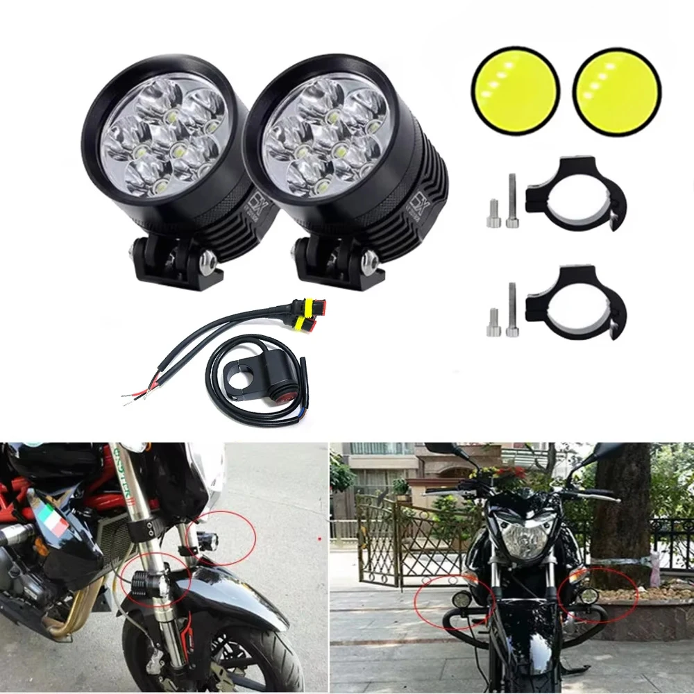HYNBYZJ 2PCS L6x Motorcycle LED Headlight Dual Color Spotlights Lens White Fog Lamp Work Light Motorcycle Auxiliary Fog 
HYNBYZJ 2PCS L6x Motorcycle LED Headlight Dual Color Spotlights Lens White Fog Lamp Work Light Motorcycle Auxiliary Fog