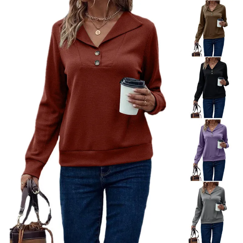 2025Autumn and Winter New Casual2025wishPopular Waffle Polo Collar Solid Color Single-Breasted Long Sleeve Women
2025Autumn and Winter New Casual2025wishPopular Waffle Polo Collar Solid Color Single-Breasted Long Sleeve Women