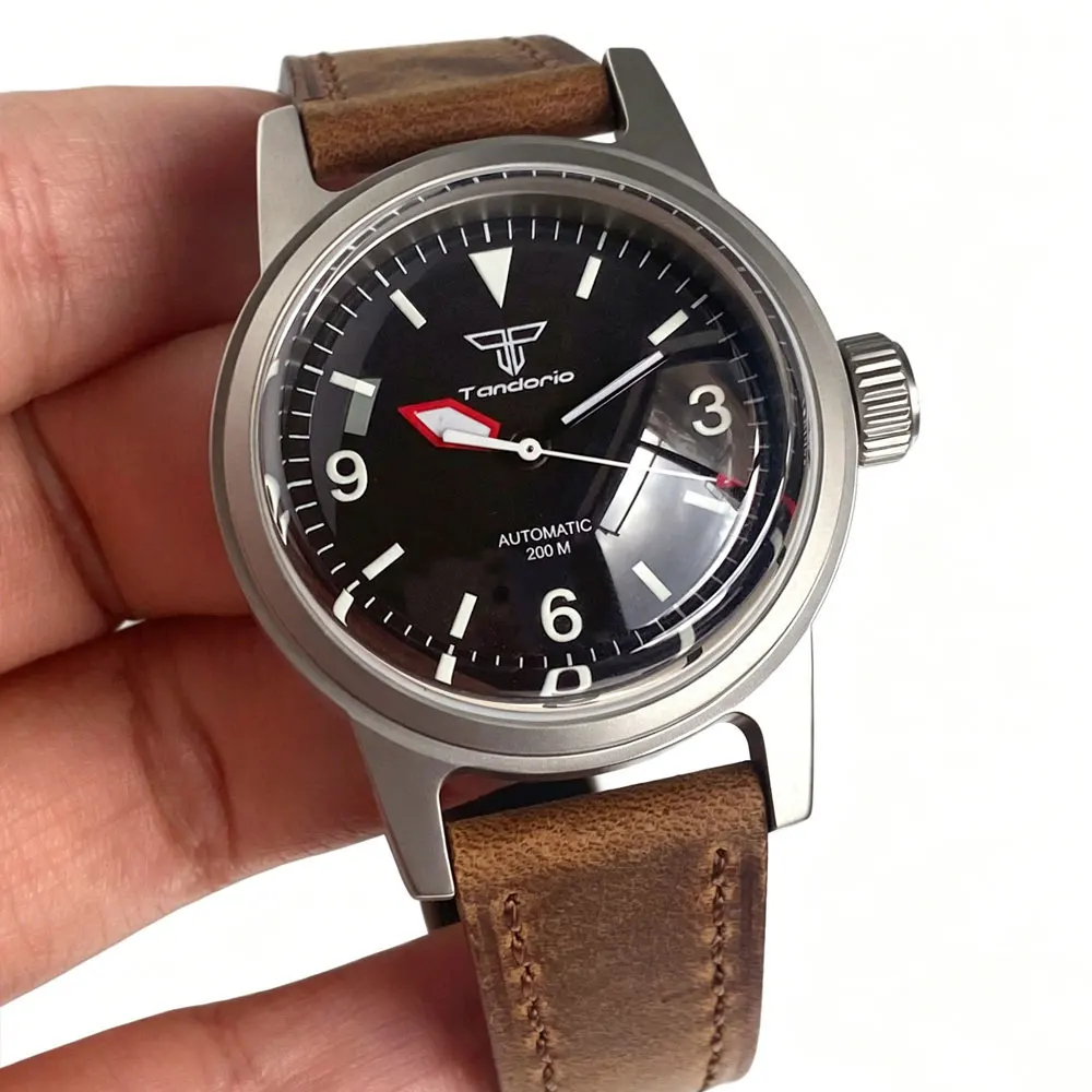 36mm automatic watches black face Japan NH35A Movement Dome Sapphire Crystal Diving Steel Mechanical Watch Men Watch Tandorio
36mm automatic watches black face Japan NH35A Movement Dome Sapphire Crystal Diving Steel Mechanical Watch Men Watch Tandorio