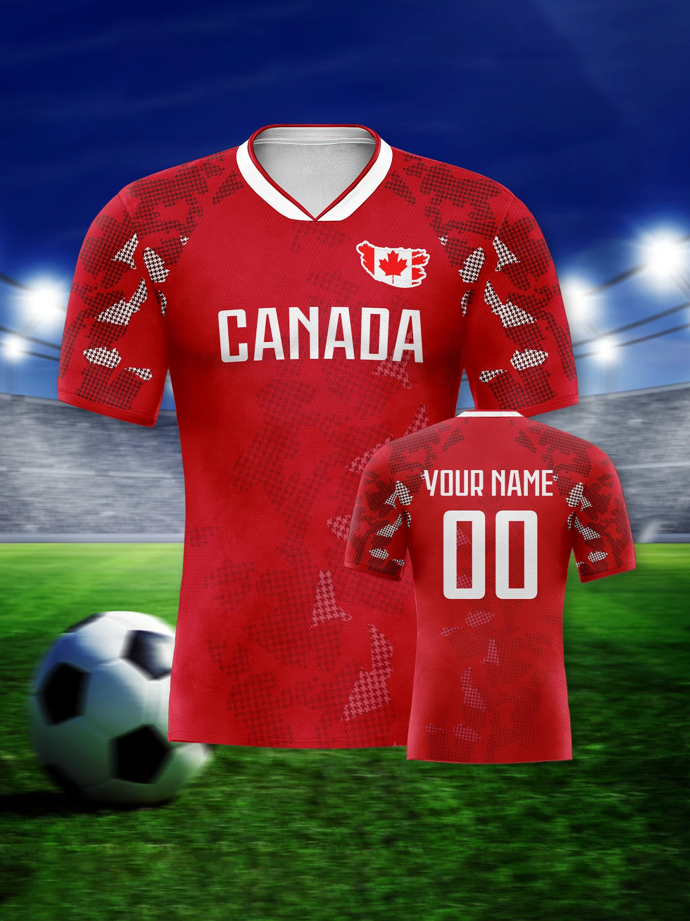 Customized Canada Soccer Jersey Personalized Name Number, National Team Football Shirt Flag Design for Men Youth Kids
Customized Canada Soccer Jersey Personalized Name Number, National Team Football Shirt Flag Design for Men Youth Kids