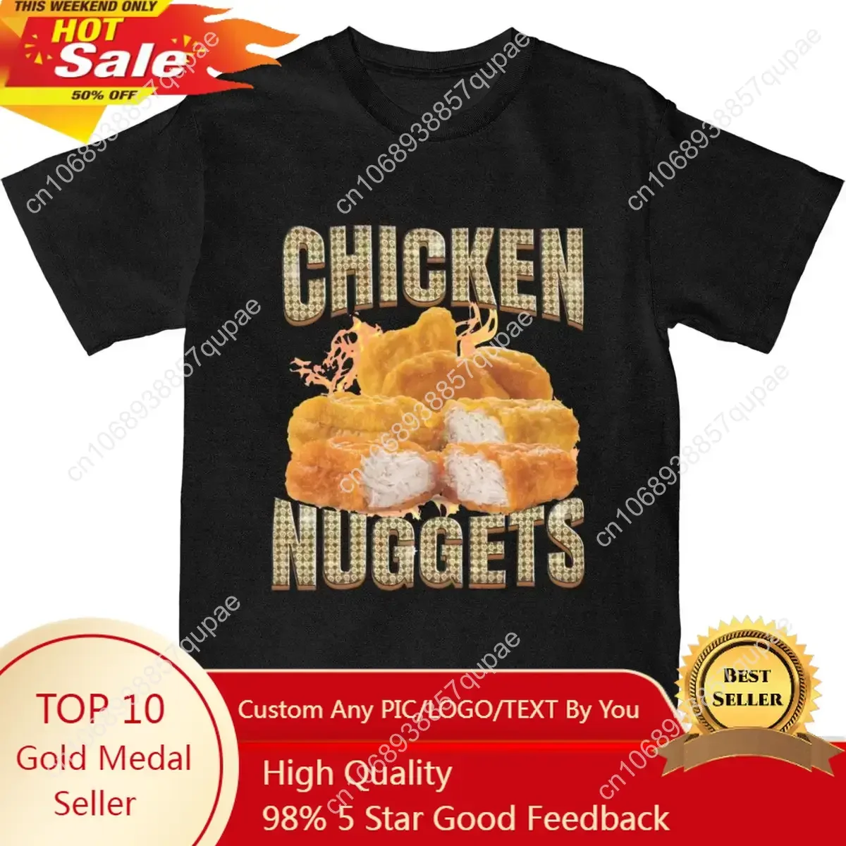Humor Funny Chicken Nuggets Lovers T-Shirts Men Women 100% Cotton Humor Junk Food Tees Shirt Birthday Present Clothes
Humor Funny Chicken Nuggets Lovers T-Shirts Men Women 100% Cotton Humor Junk Food Tees Shirt Birthday Present Clothes